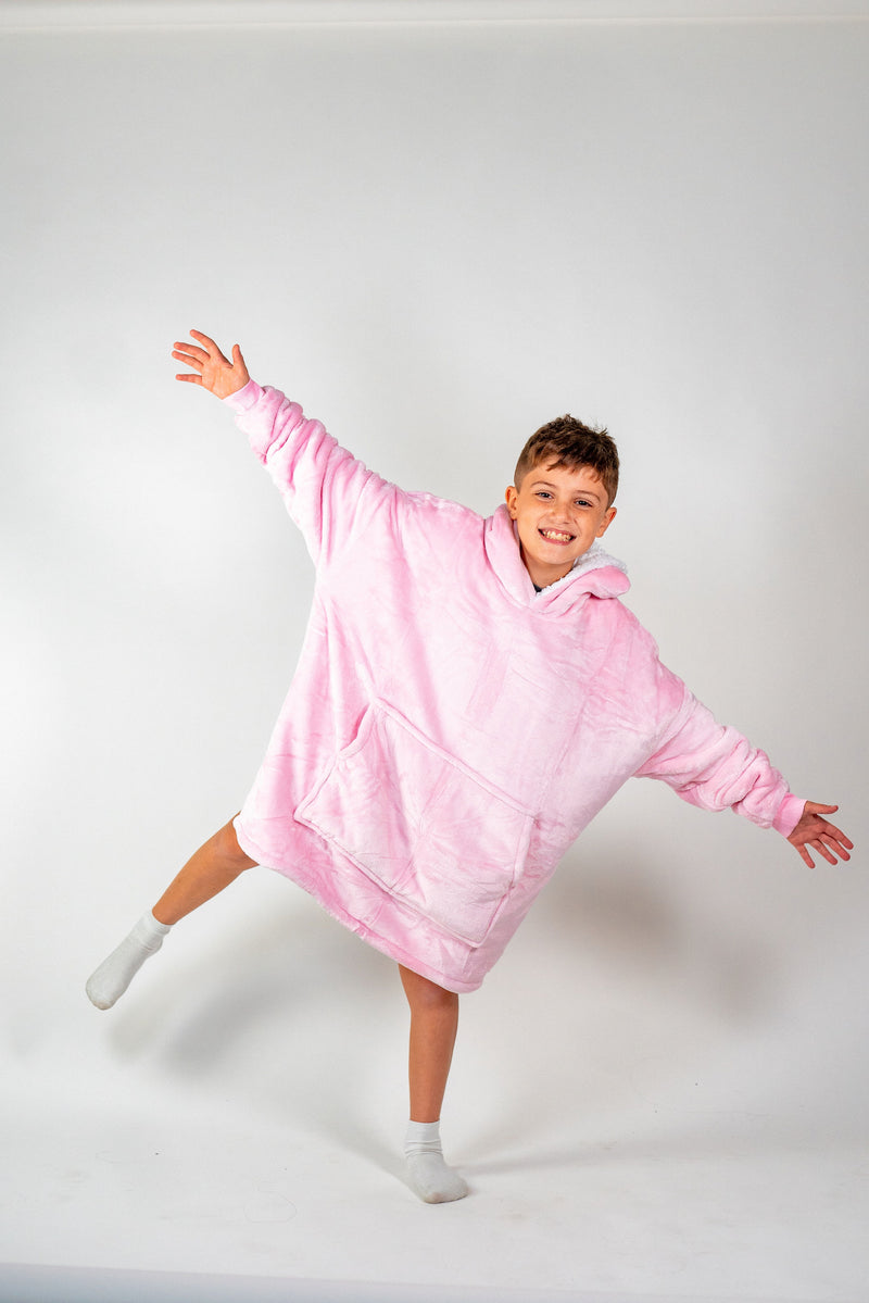 Kids Plush Pink SnugglyBear Hoodie