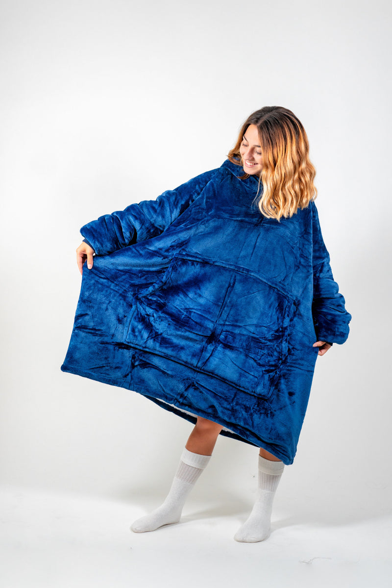 Buttery Blue SnugglyBear Blanket Hoodie